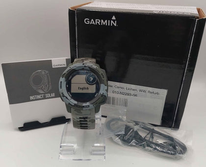Garmin instinct solar surf GPS smartwatch pipeline Boxed