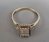 9CT Gold Ring With Stones And square Top 2.5G