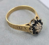 18ct Gold Diamond Sapphire Ring Size "M"