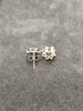 9ct White Gold Blue & Clear Stone Cluster Stud Earrings