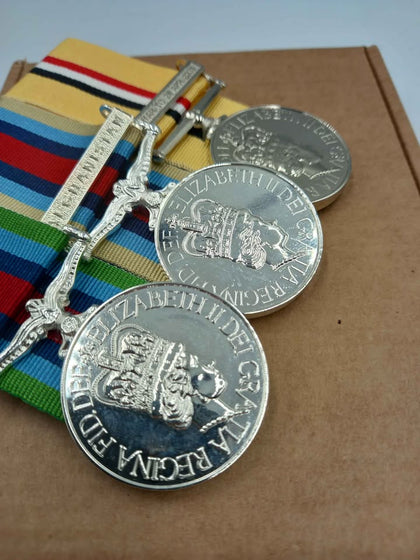 **Replica** Iraq, OSM Afghanistan And Diamond Jubilee Medals Court Mounted Full Size