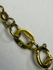 9ct Gold Belcher Chain With Large Yellow Stone Pendant