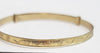 Beautiful 9ct Yellow Gold Baby Bangle - Mouse Pattern Design - 1.47g - Hallmarked