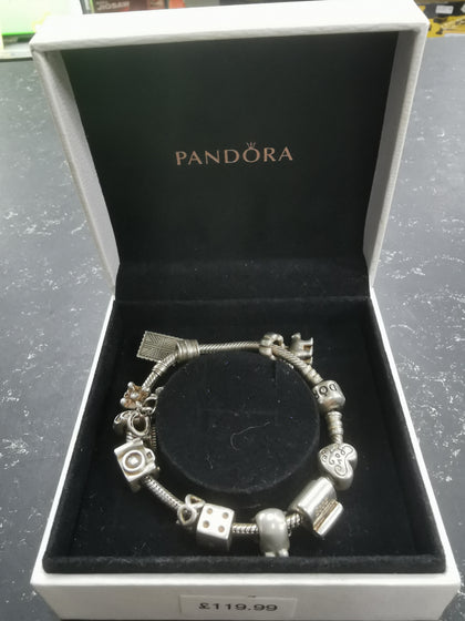 Pandora Bracelet x11 Charms - Hallmarked ALE 925 - Pandora Box Included.