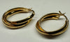 9ct gold loop earrings
