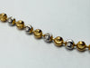 22ct yellow and white gold ball chain necklace 18"