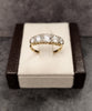 14ct Yellow Gold 5 CZ stone "I Love You" Eternity Ring Size - U