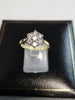 18ct Yellow Gold Ring with Clear Stones - Size L - 3.41g total - Hallmarked