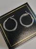 9CT White Gold Hoop Earrings - 1.05g