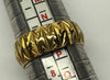 18CT GOLD RING WITH PRETTY PATTERN SIZE O