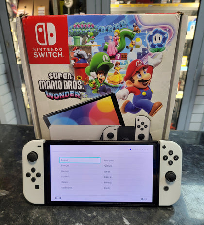 Switch Console, 64GB OLED + White Joy-Cons - Boxed