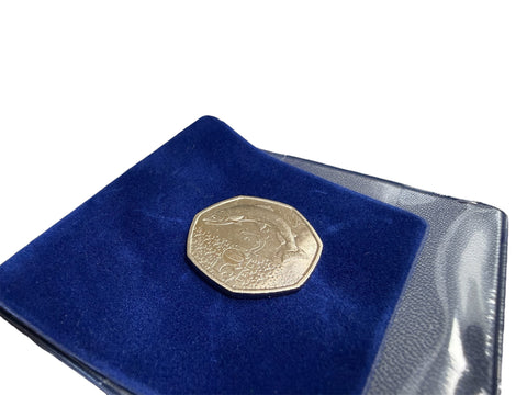 2023 Atlantic Salmon 50p No Privy Mark  * RAREST CIRCULATIONG COIN*