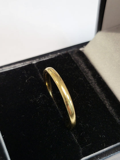 22ct Yellow Gold Band - Size P - 3.19g