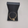 9K(375) Hallmarked and Tested 14.6G Gold Bracelet with Love Heart Clasp