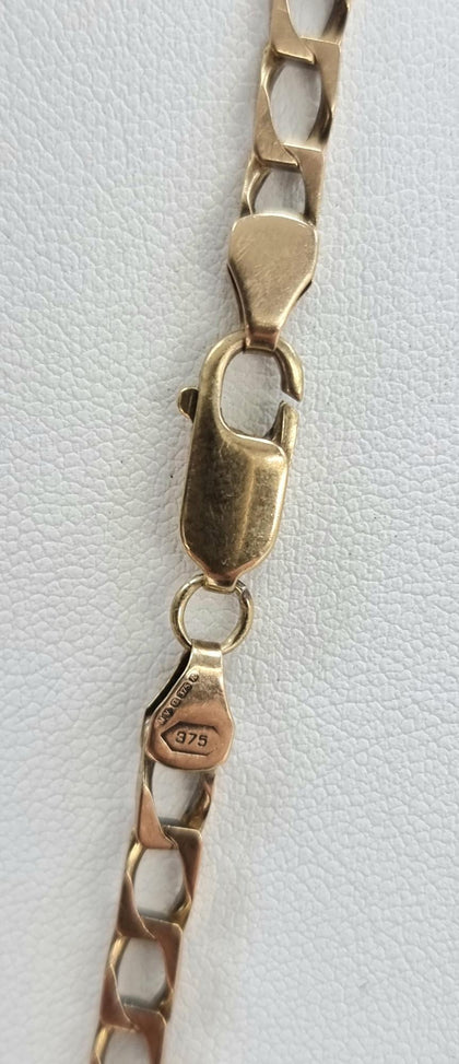 9ct Gold square Link Chain 21