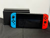 nintendo switch console blue and red joycons no charger