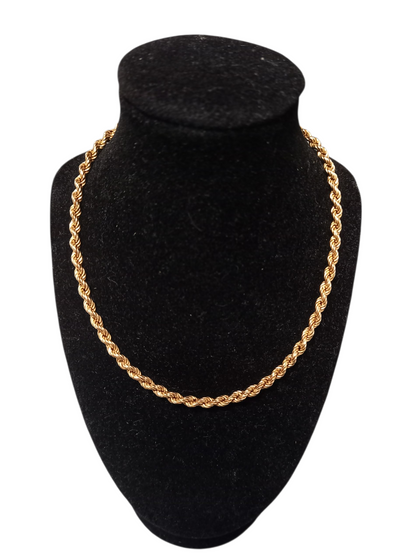 Small Rope 9ct Gold Chain 22
