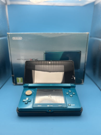 Nintendo 3DS- Aqua Blue- Includes Games, Charger and Charging Cradle