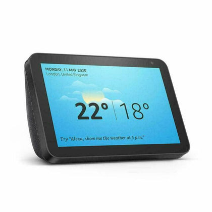 Echo Show 8 1st Gen Smart Speaker HD Display with Alexa - Charcoal