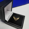 9K Gold Signet Ring, Black Stone, 5.31Grams,, Hallmarked 375, Size: R