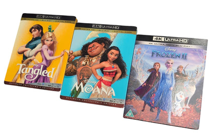 Disney Princess 4K Ultra HD + Blu-Ray DVD Bundle 
