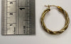 9ct Gold Twisted Patterned Hoop Earrings