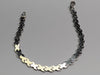 9ct White Gold X Link  Bracelet