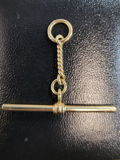 9ct Yellow Gold T-bar pendant - 2.63g