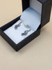 JeWLR 9ct White Gold Multi Stone Raindrop Earrings - 1.85g