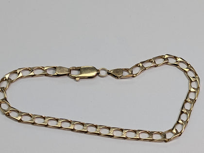 9ct Gold Square Link Bracelet