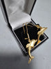 14ct GOLD Dolphin Earrings 5.8G 585 1.5'' in Length