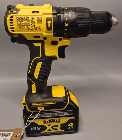 DEWALT DEWALT DCD778M2T-SFGB 18V 1 x 4.0Ah Li-Ion XR Brushless Cordless Combi Drill