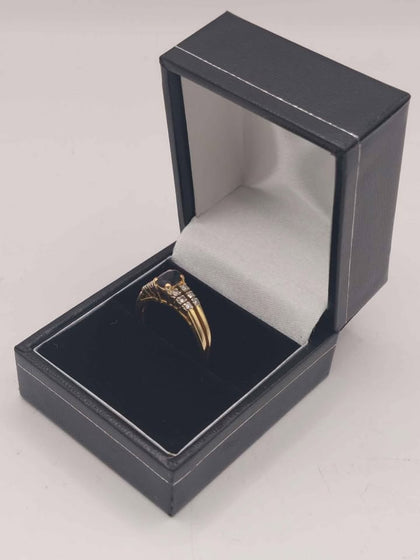 (750 Hallmarked&Tested) 18ct, 3.9G Gold Diamond Ring, Size N