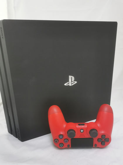 Playstation 4 Pro Console, 1TB Black, Unboxed, Red Sony Controller