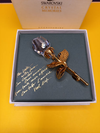 Swarovski Rose Flower Brooch