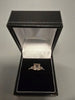 9ct Gold Ring with White Stone 375 2.0G Size Q