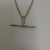 4.3G 9K (375) Hallmarked Gold T-Bar Necklace 20" Length