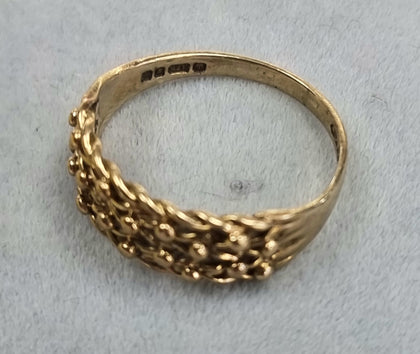 9ct Gold Keeper Ring Size L1/2