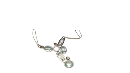 SWAROVSKI BLUE CRYSTAL ROPE NECKLACE