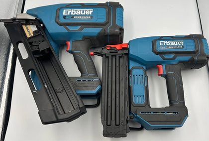 Erbauer 18V 2 x 2.0 & 5.0Ah Li-Ion EXT Brushless Cordless Twin Pack Nailer Kit