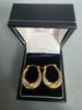 9ct GOLD EARRINGS 375 1.5G 20mm in Length