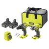 Ryobi 18V One Cordless Combi Drill and Impact Driver Starter