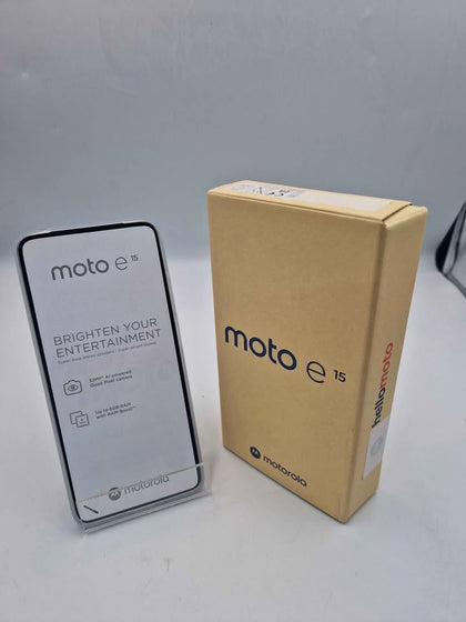 Motorola Moto E15 Mobile Phone - 64GB - Denim Blue - Open Unlocked - Boxed **BRAND NEW**
