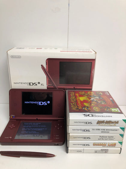 Nintendo DSi XL Console, Wine Red Bundle