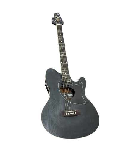 Ibanez Talman TCM50-GBO Galaxy Black Open Pore Acoustic Guitar - 