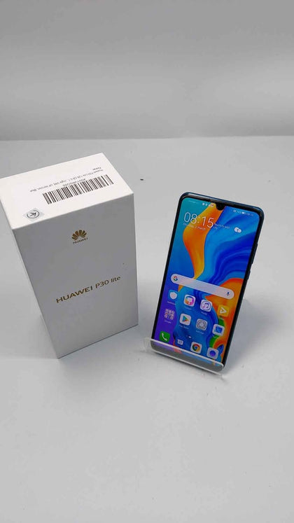 Huawei P30 Lite Mobile Phone - 4GB+128GB - Peacock Blue - Open Unlocked - Boxed *VERY SLIGHT CRACK*