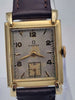 Vintage Omega Tank Style Watch – Gold Plated – 1940s – Manual Wind – Art Deco Design - Unboxed With Generic Leather Strap