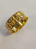 22ct Gold Patterned Wedding Band Ring Size  p 1/2