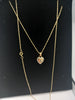 9CT Love Heart Necklace CZ Stones, 19" - Hallmarked 9CT 1.1Grams - Boxed