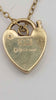 375 9ct Yellow gold bracelet with hart pendent 6.4g Boxed hallmarked